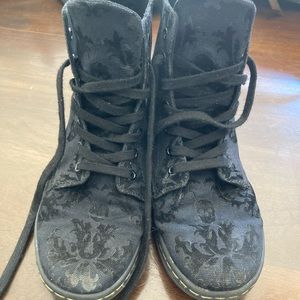 Dr. Martens Canvas Hackney Shoes with Skulls